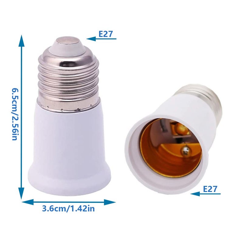 YKCGG E26 Socket Extender - Standard Medium Base, 2.56 inch Extension Socket Adapter,Light Bulb Socket Extension, Lamp Holder Adapter (3 Pack) - Image 2